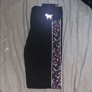 Pink! Galaxy workout leggings!